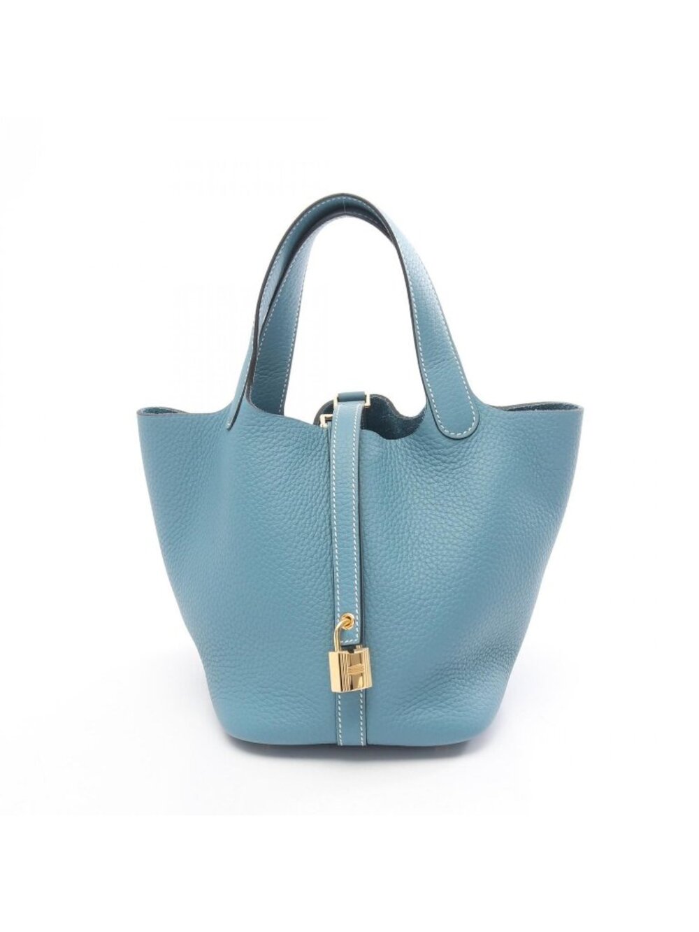 Hermes Handbag Picotin Lock PM New Blue Jean
